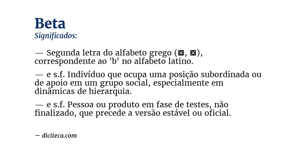 Significado de beta