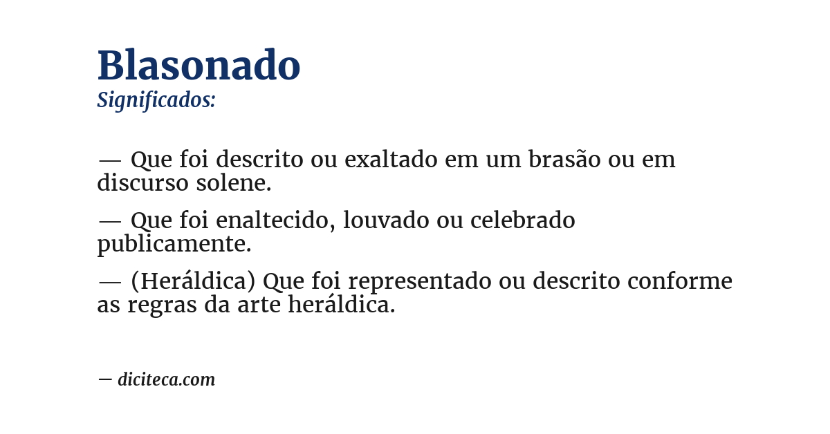 Significado de blasonado