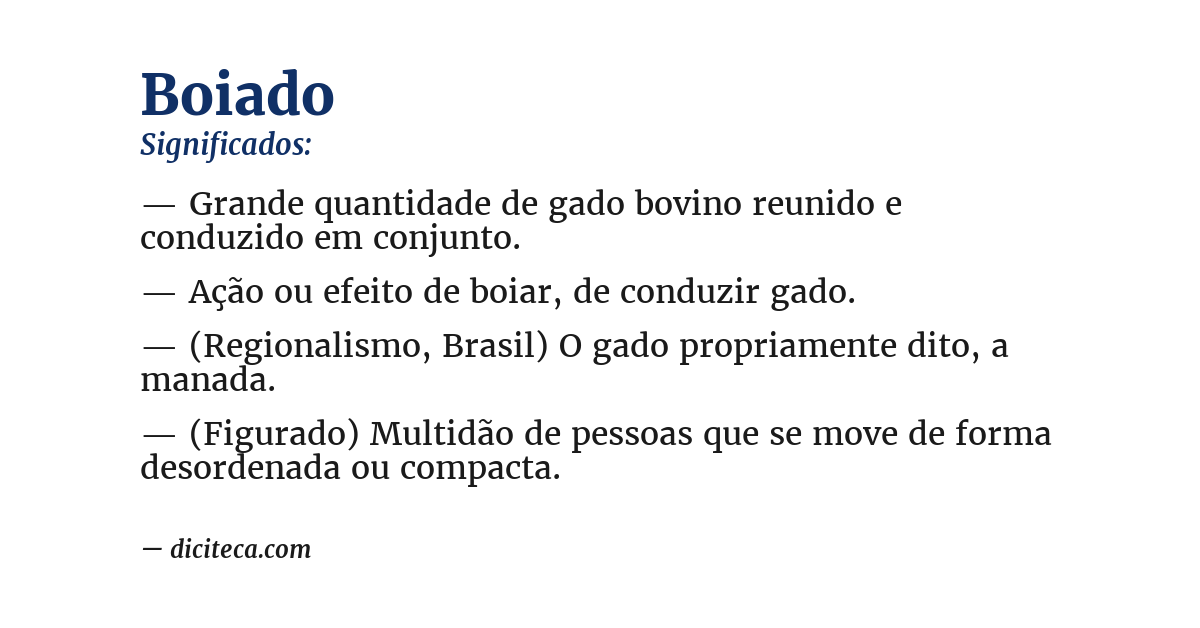 Significado de boiado