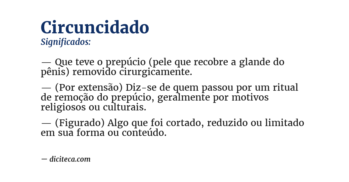 Significado de circuncidado