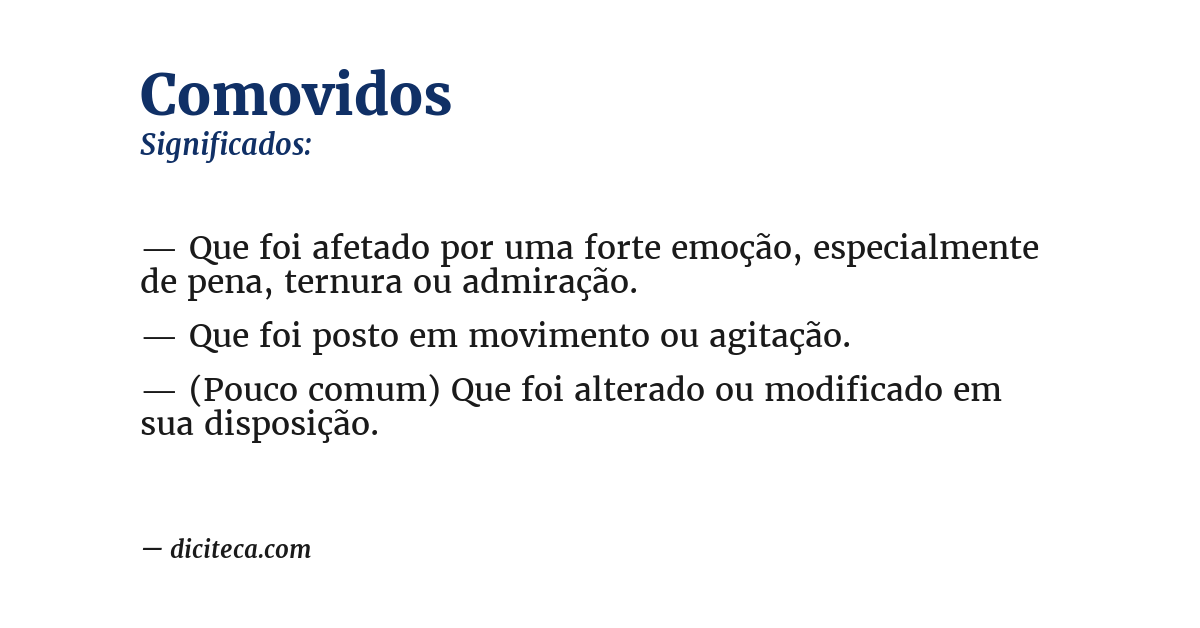 Significado de comovidos