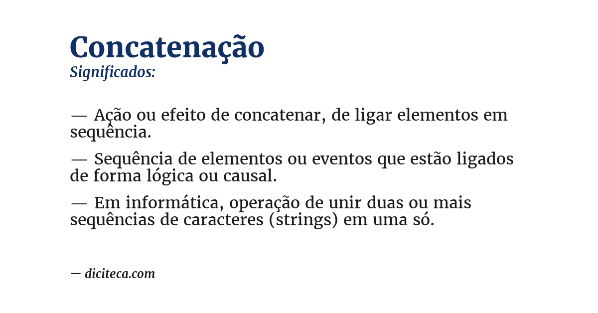 Significado de concatenação