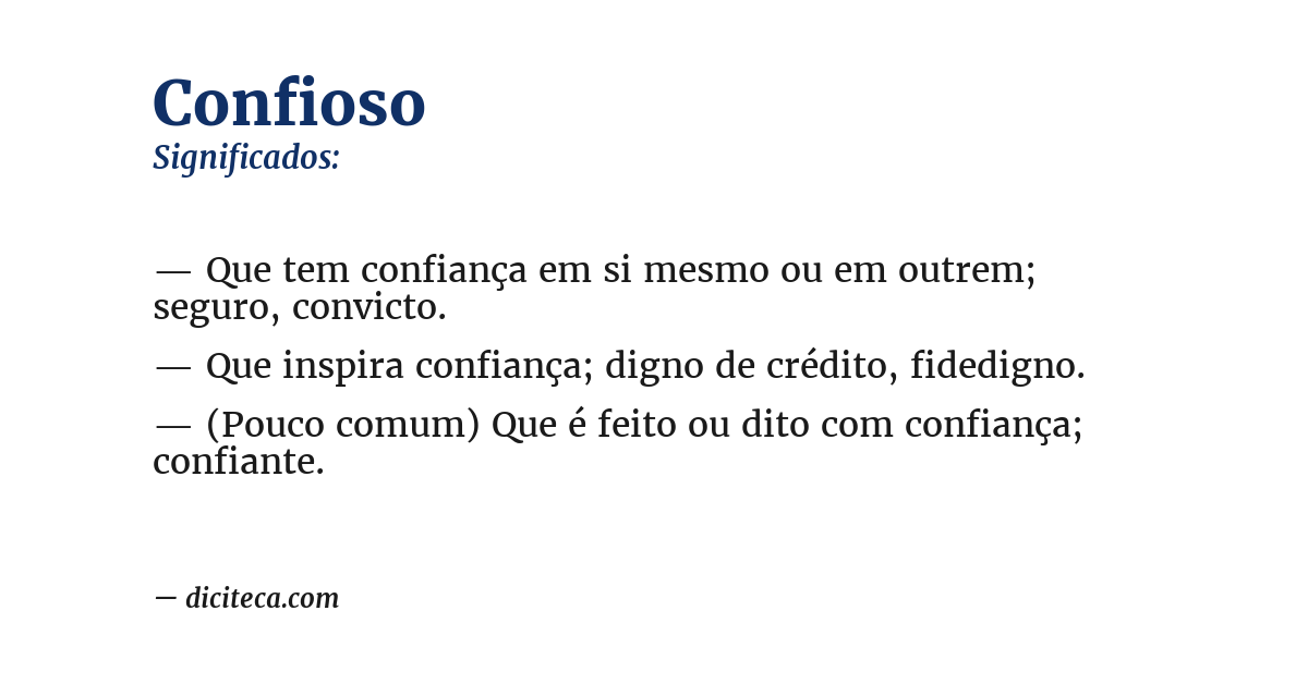 Significado de confioso