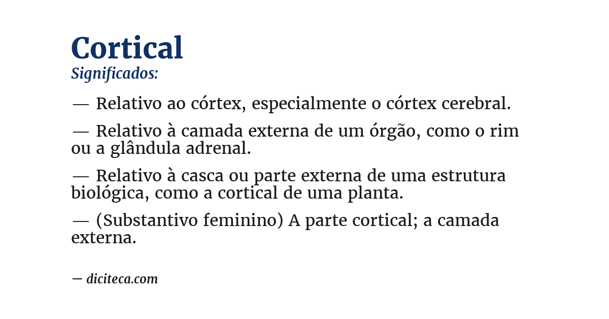 Significado de cortical