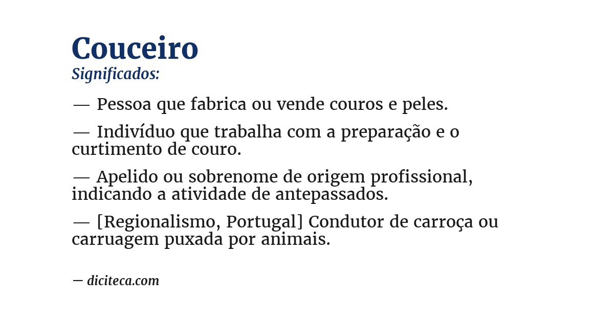 Significado de couceiro