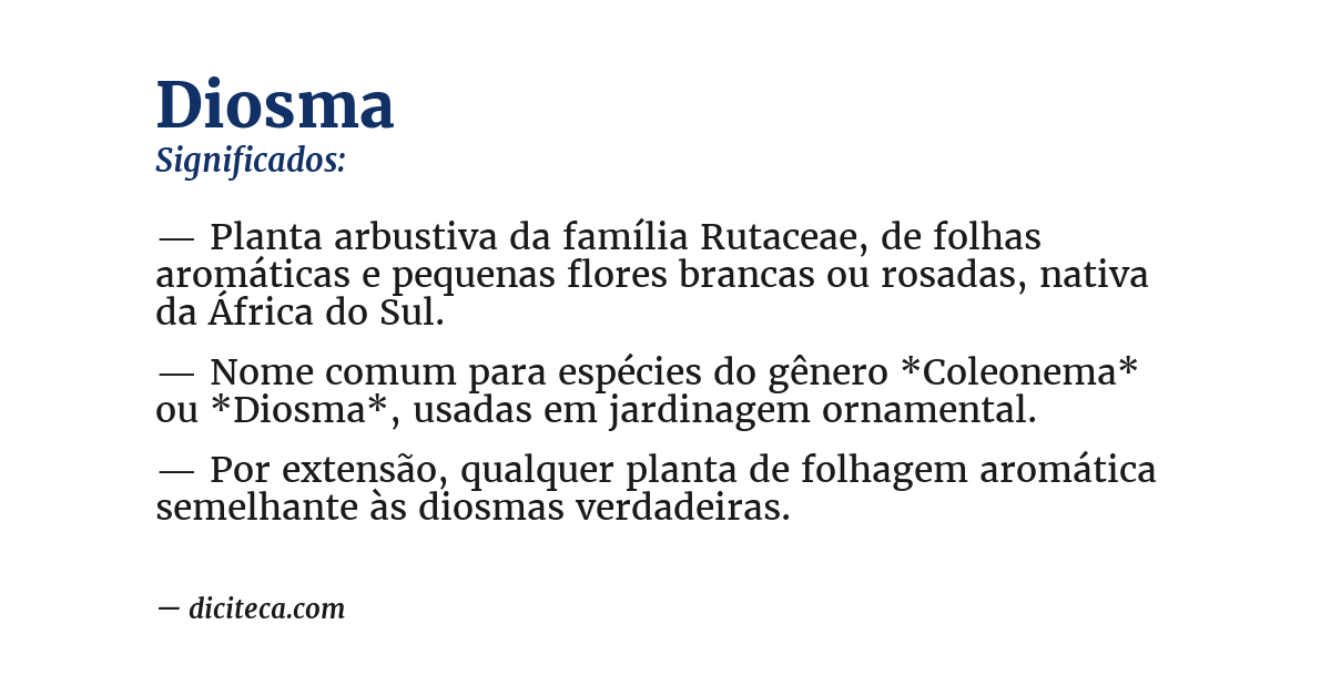 Significado de diosma