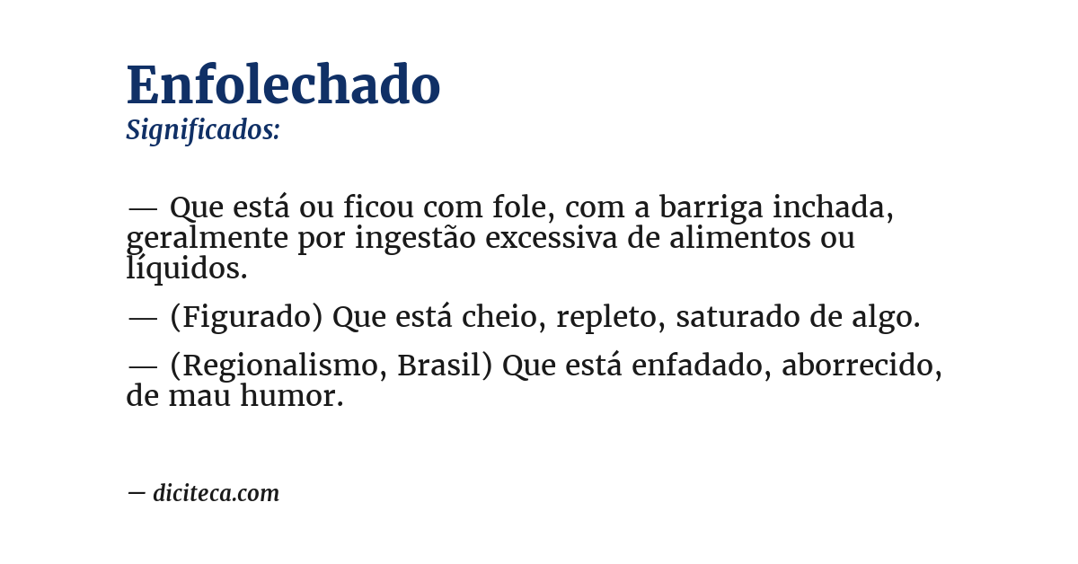 Significado de enfolechado