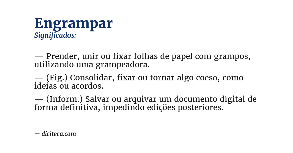 Significado de engrampar