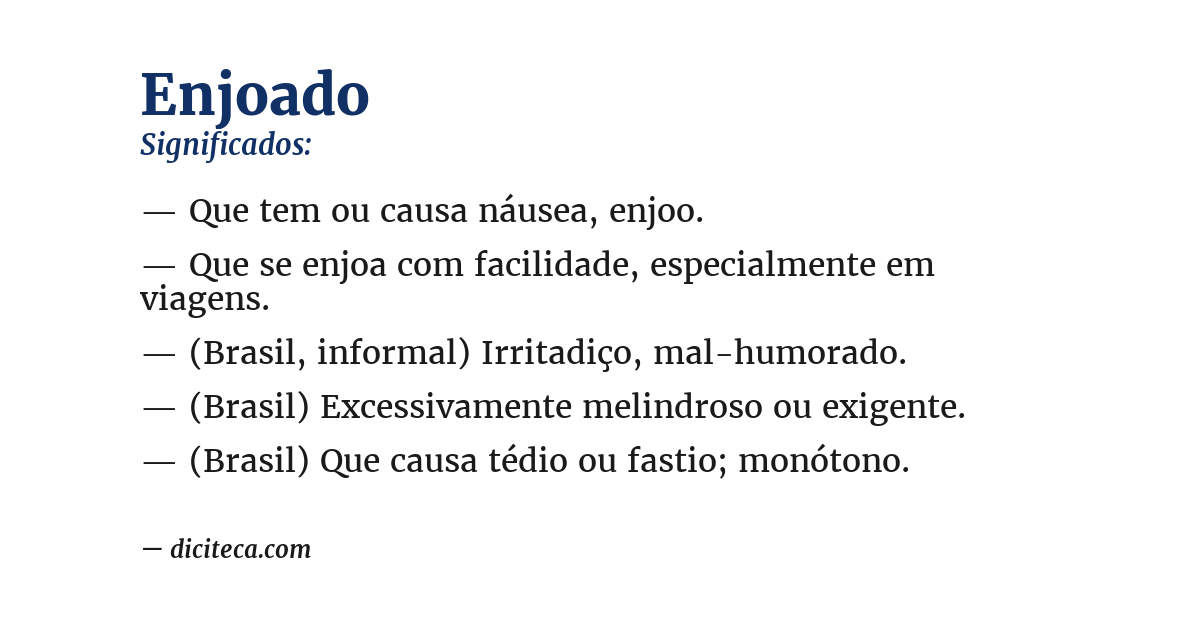Significado de enjoado