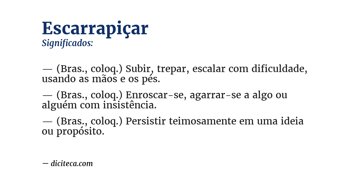 Significado de escarrapiçar