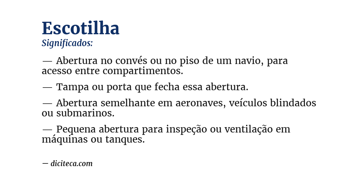Significado de escotilha
