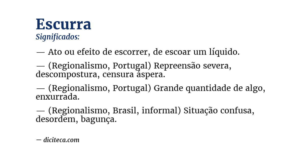 Significado de escurra