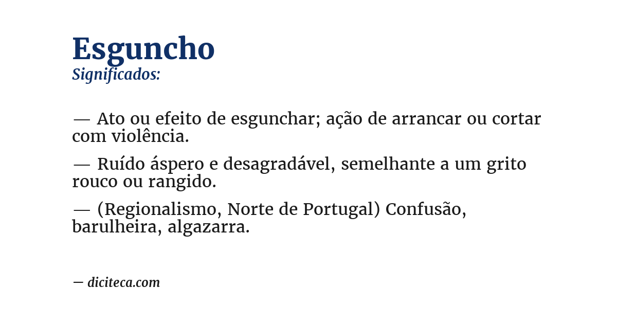 Significado de esguncho