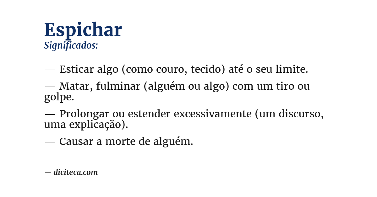 Significado de espichar