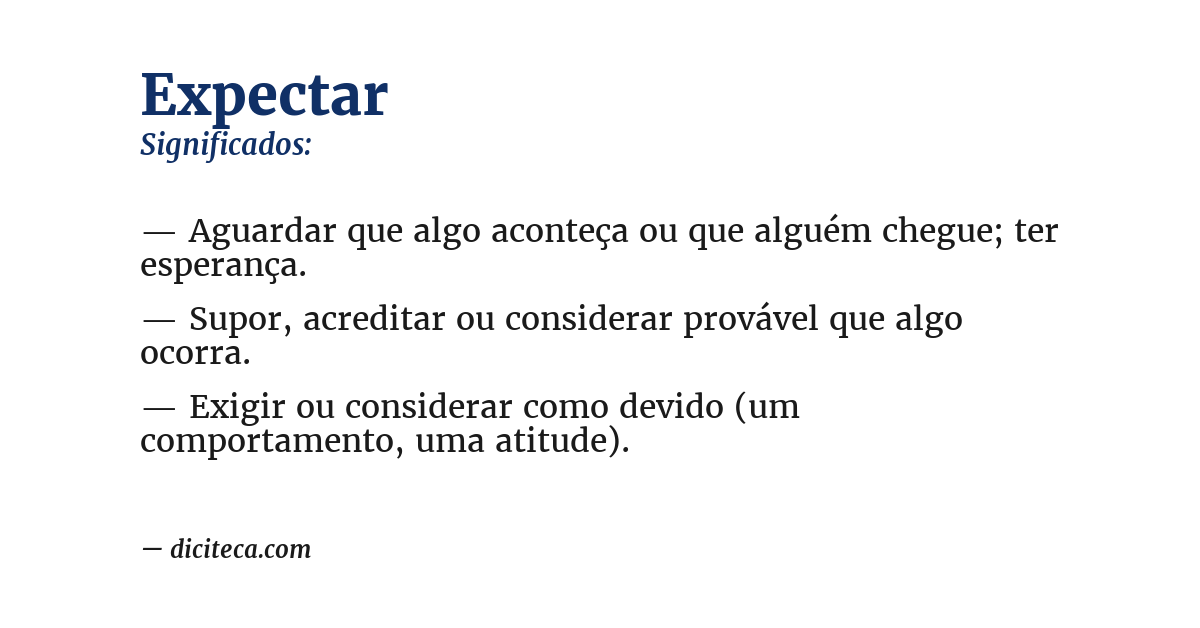 Significado de expectar
