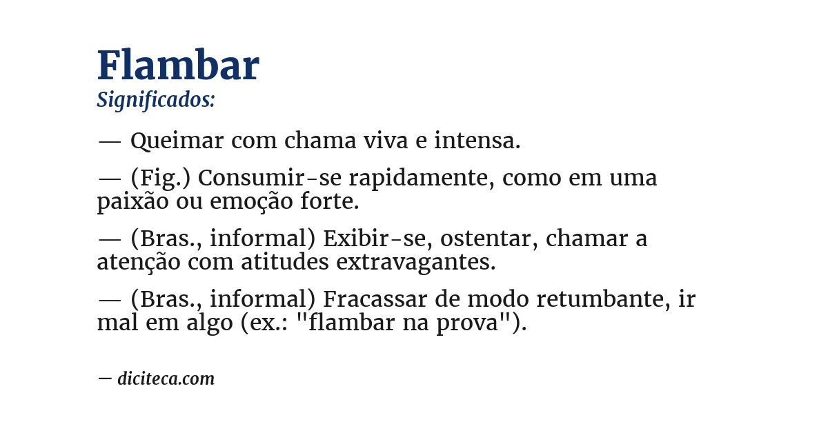 Significado de flambar