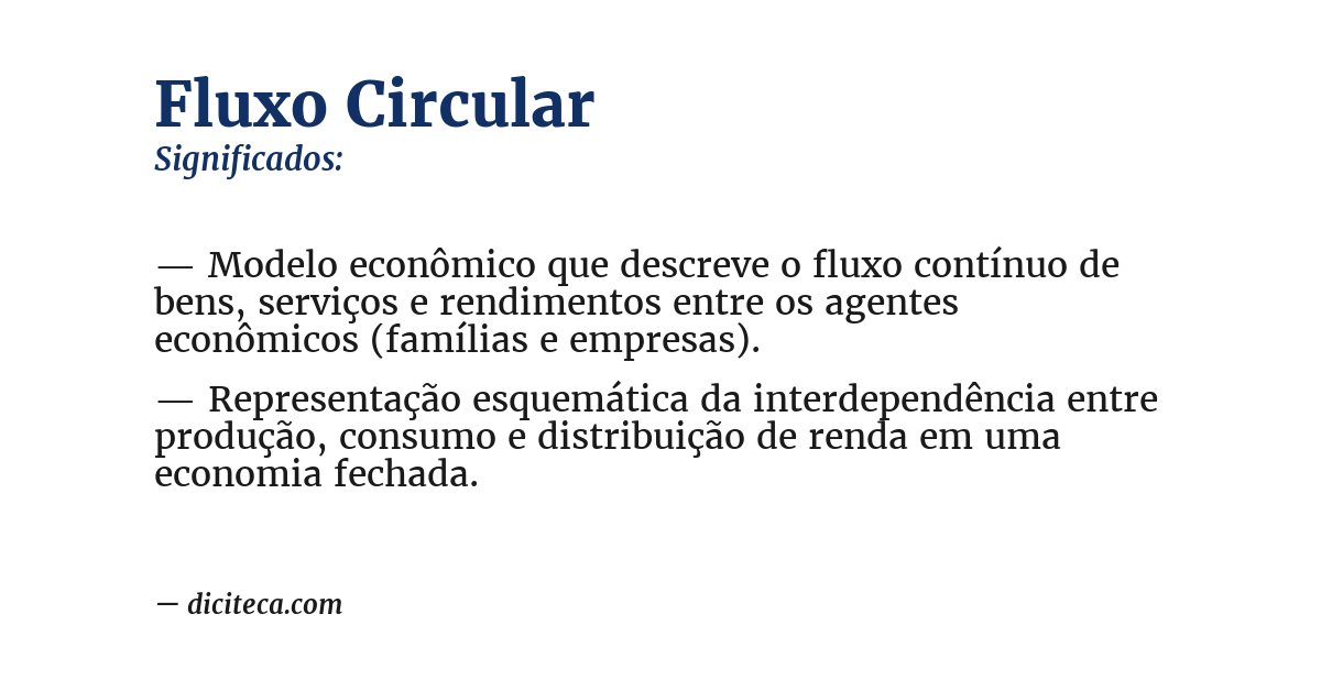 Significado de fluxo circular