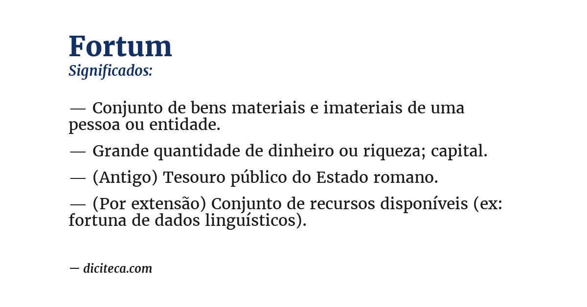 Significado de fortum