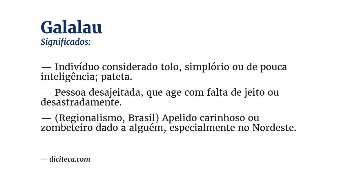 Significado de galalau