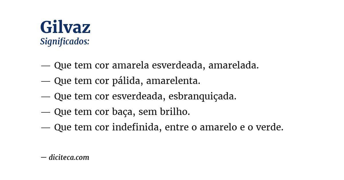 Significado de gilvaz