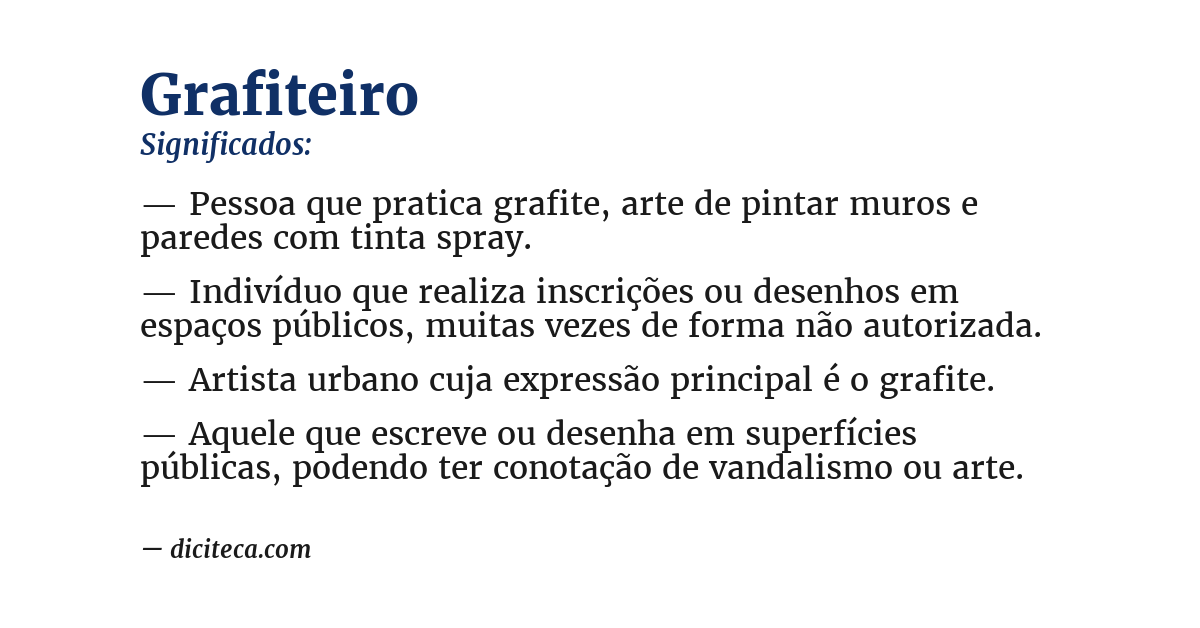 Significado de grafiteiro