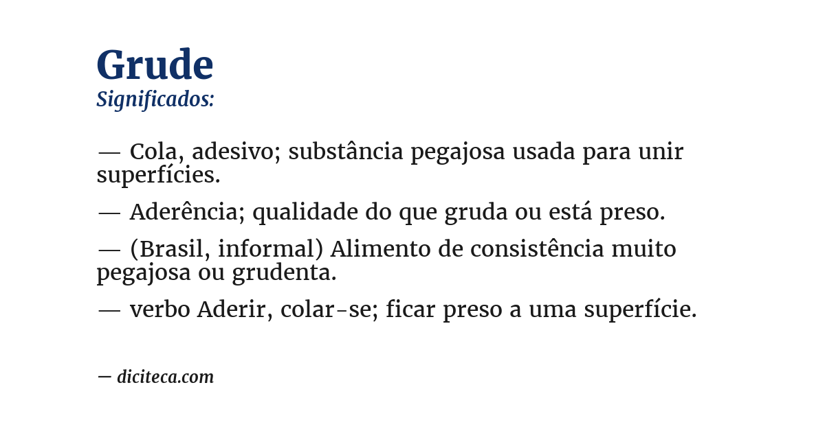 Significado de grude