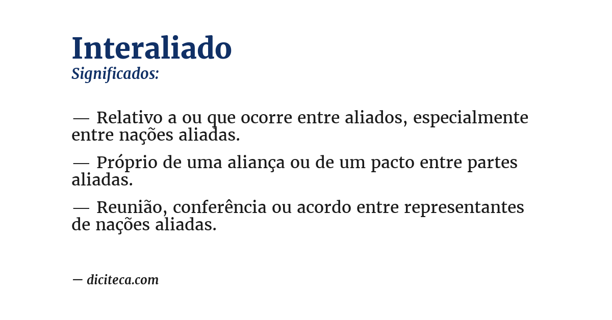 Significado de interaliado