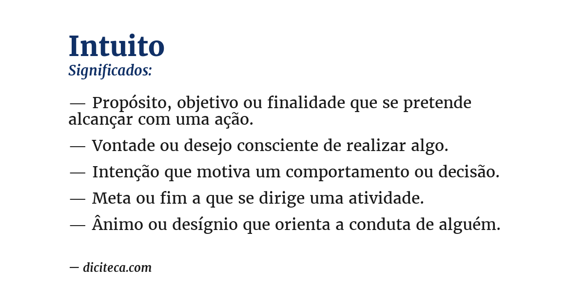 Significado de intuito