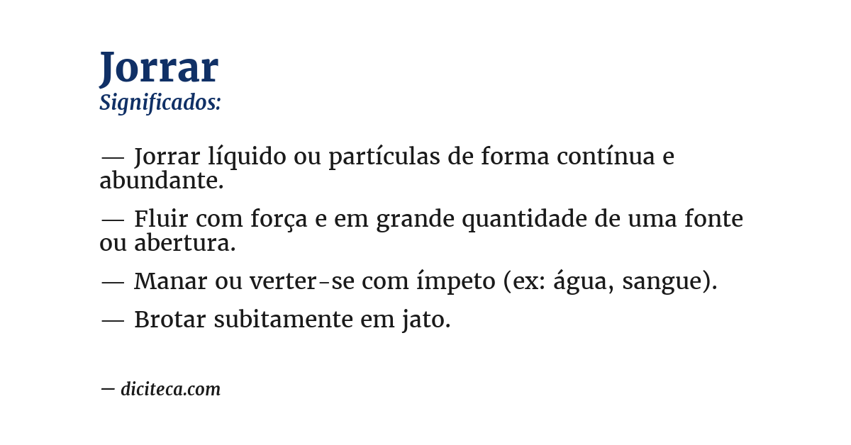 Significado de jorrar
