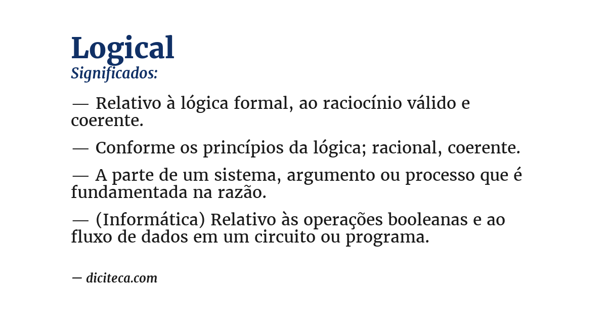 Significado de logical
