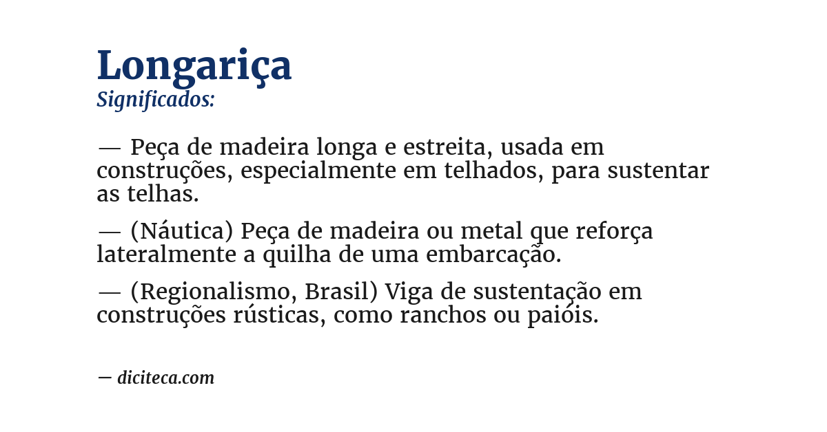 Significado de longariça