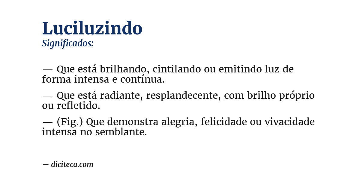 Significado de luciluzindo