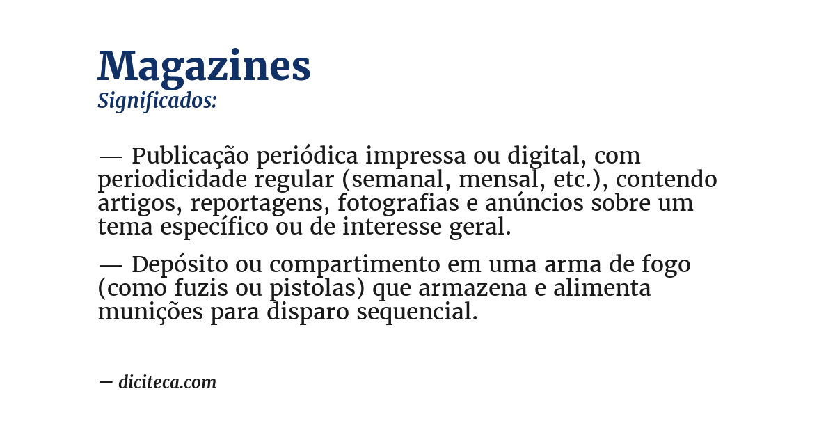 Significado de magazines