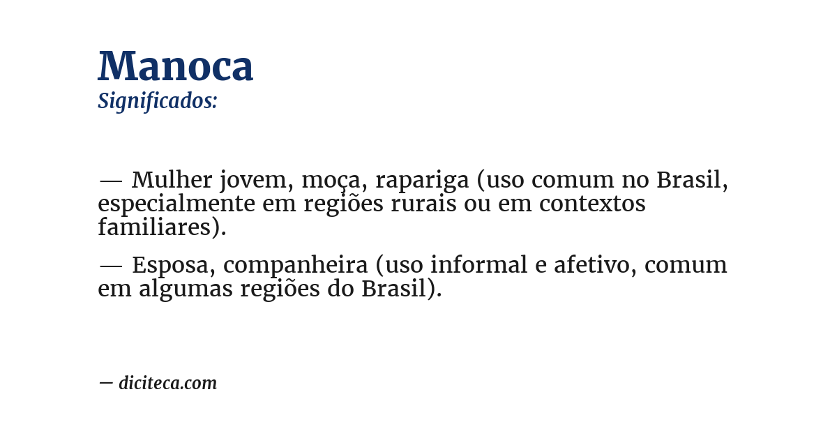 Significado de manoca