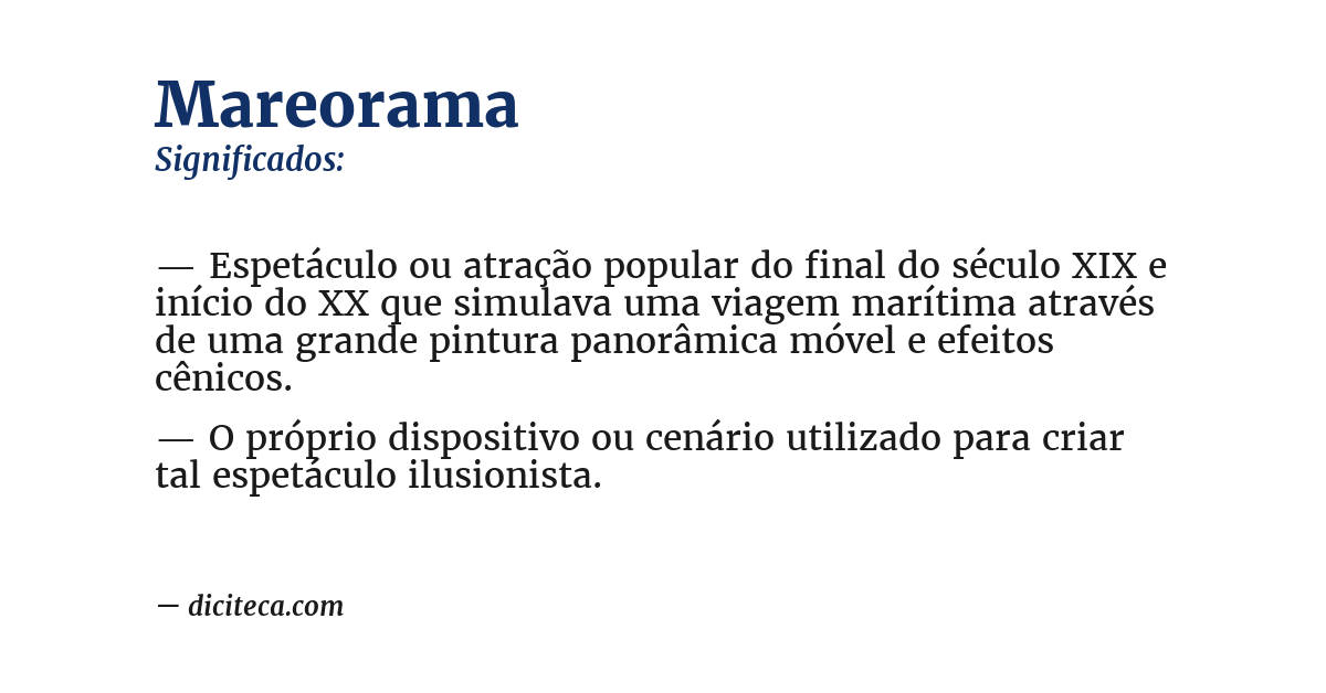 Significado de mareorama