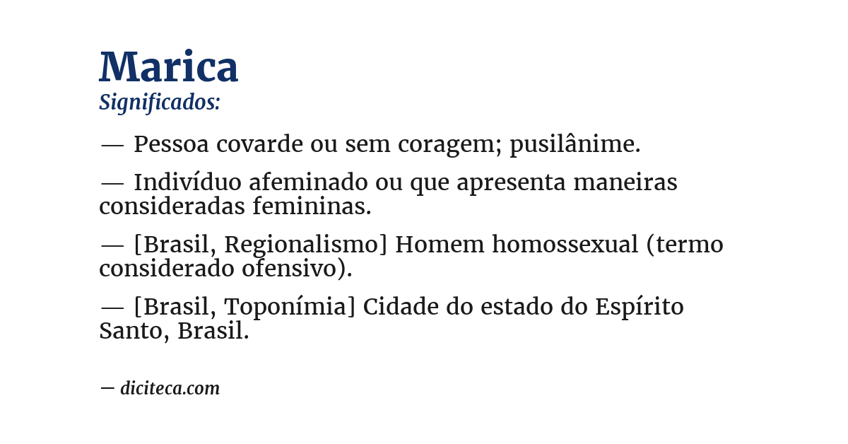 Significado de marica