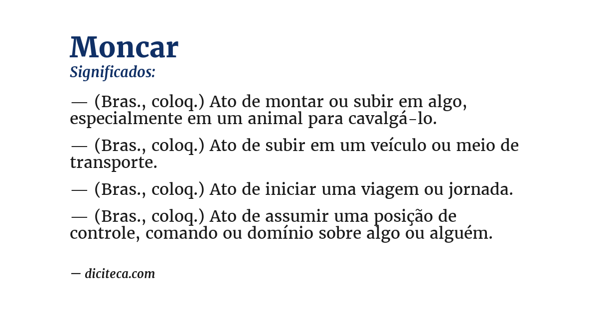 Significado de moncar