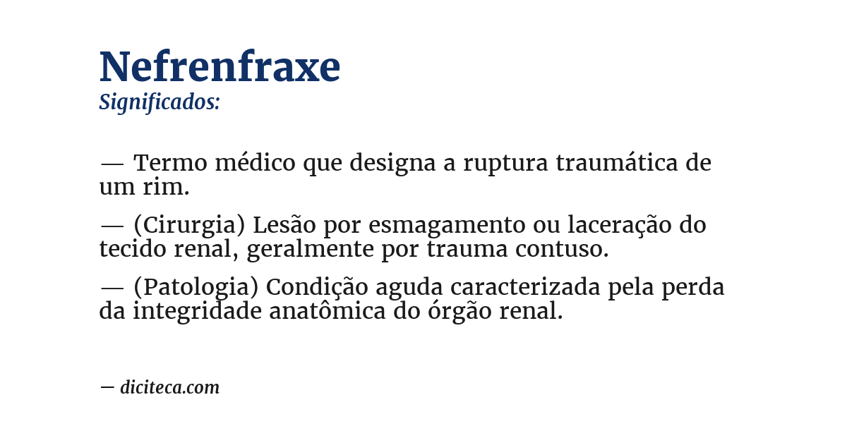 Significado de nefrenfraxe