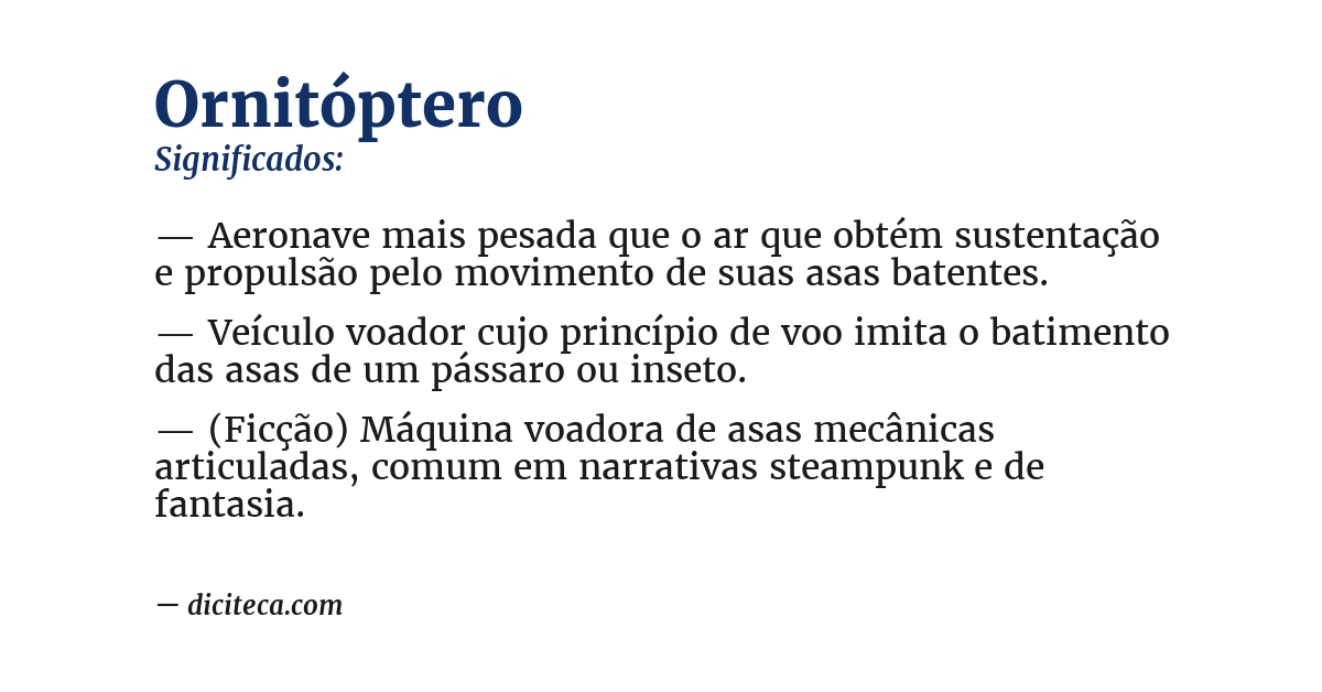 Significado de ornitóptero