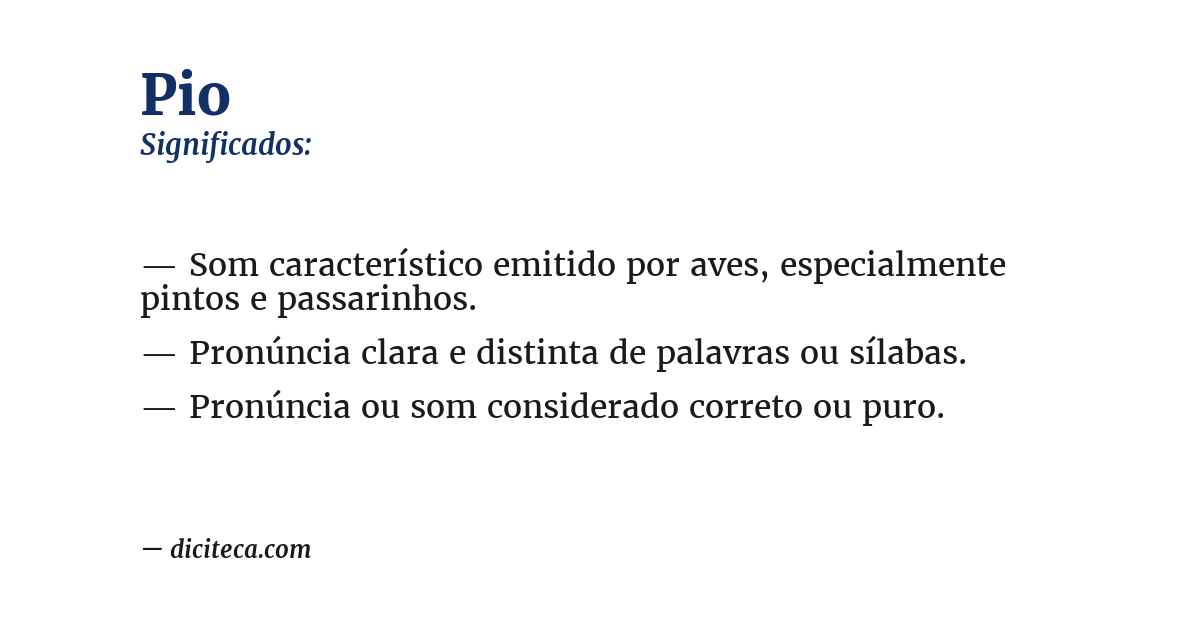 Significado de pio