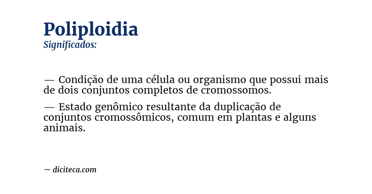 Significado de poliploidia