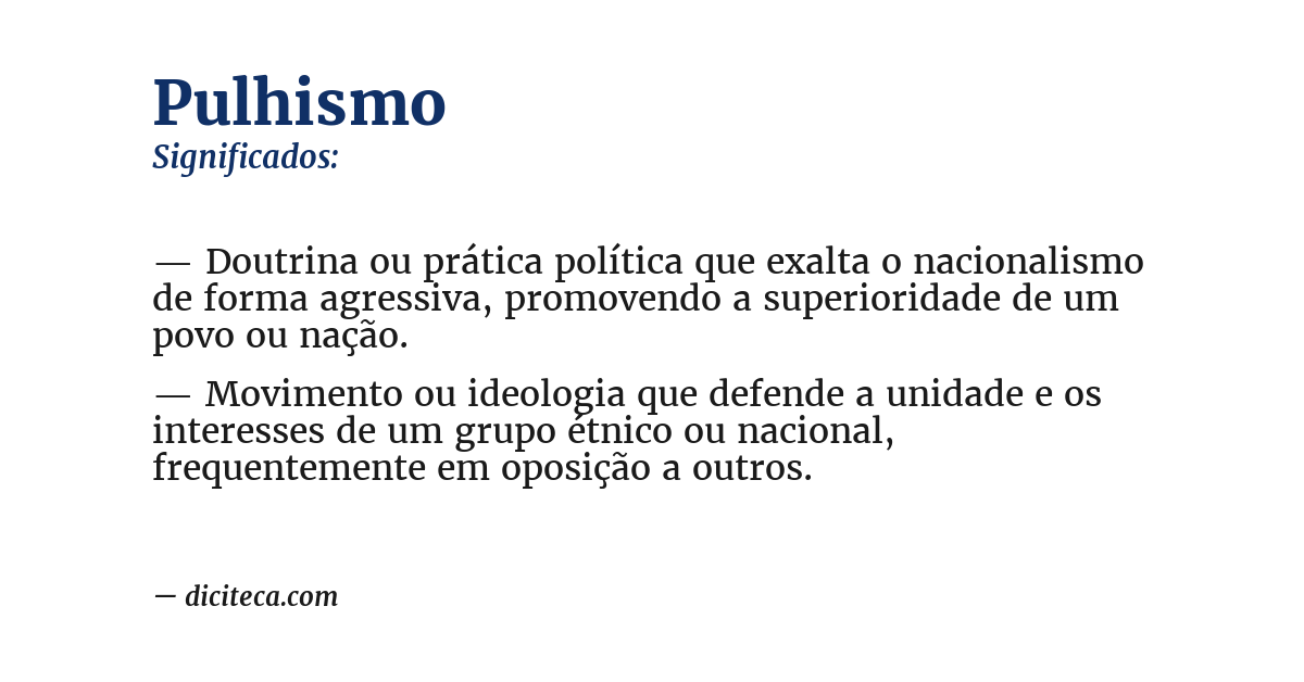 Significado de pulhismo