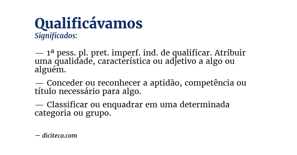 Significado de qualificávamos