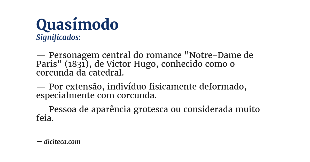 Significado de quasímodo