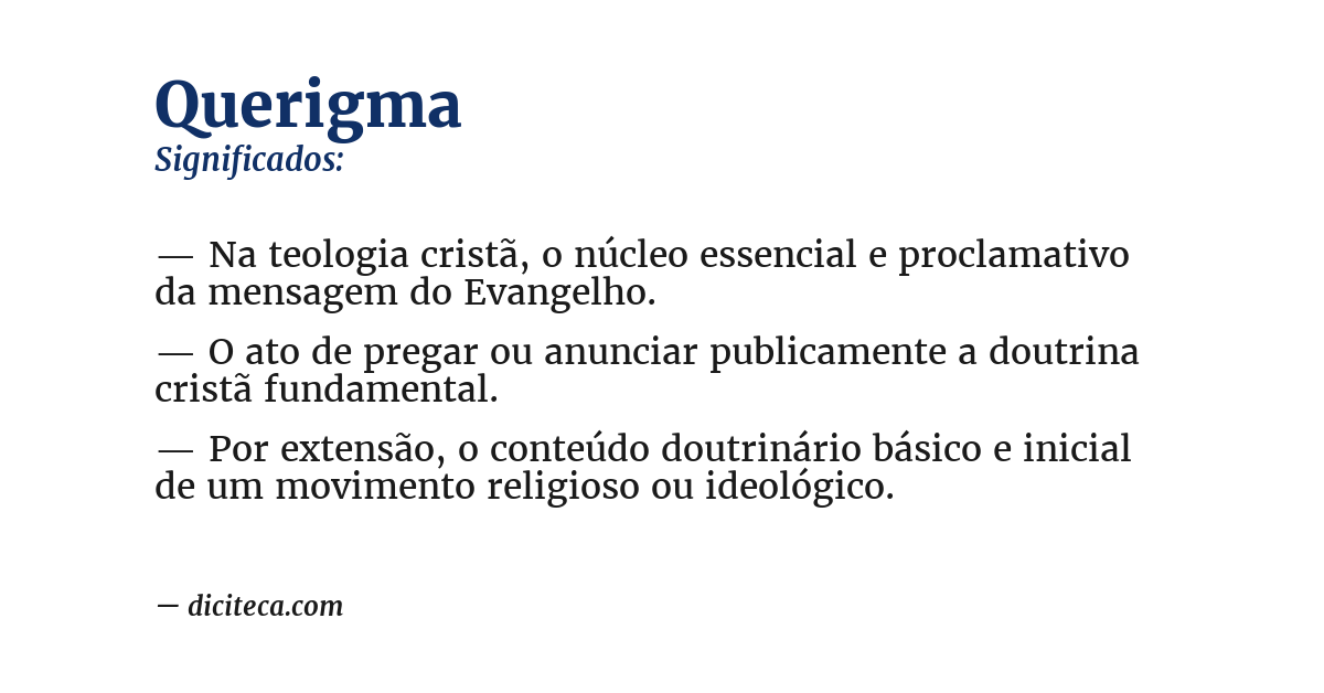 Significado de querigma