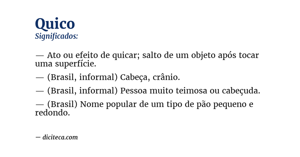 Significado de quico
