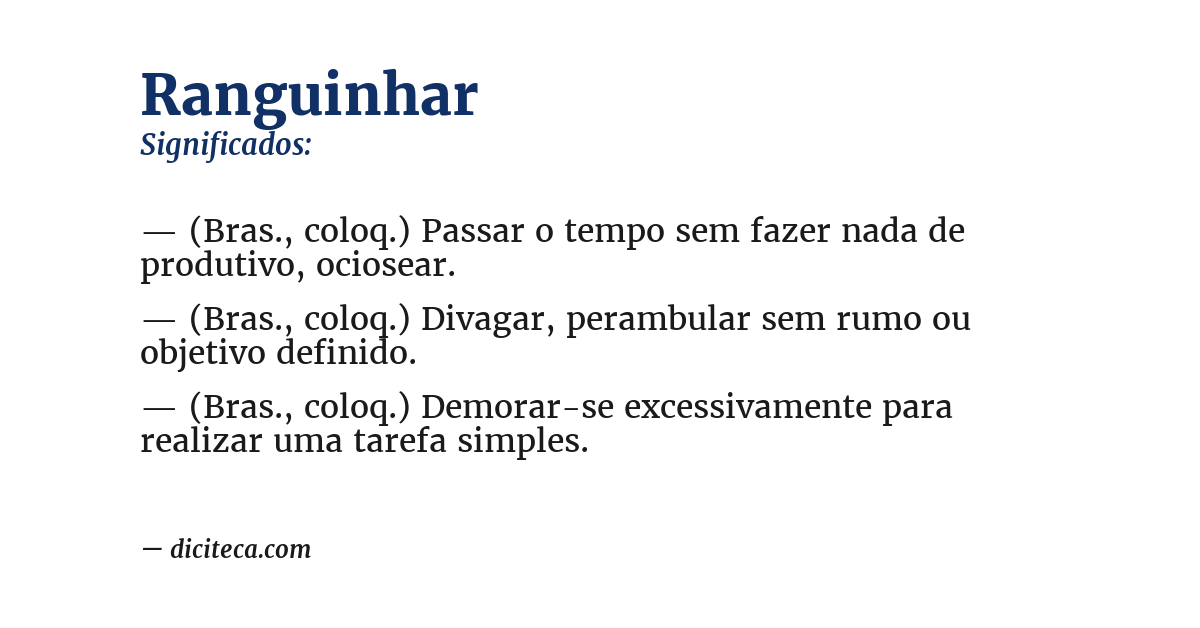 Significado de ranguinhar