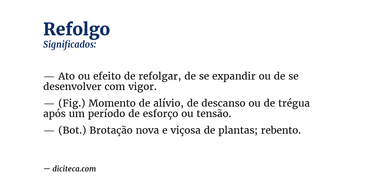 Significado de refolgo
