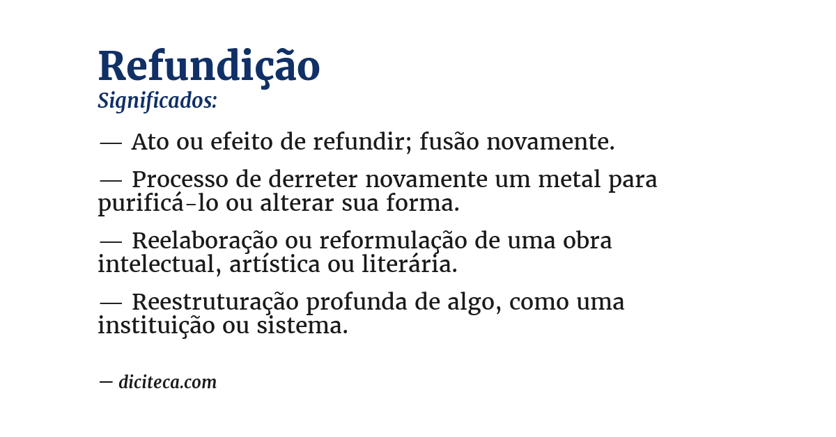 Significado de refundição