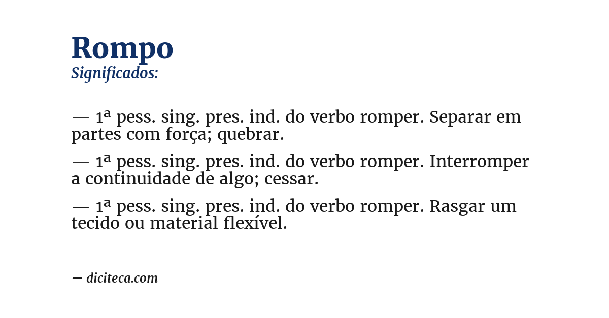Significado de rompo